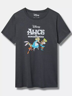❤️NWT TORRID TEE - DISNEY ALICE IN WONDERLAND MAD HATTER RABBIT TOP - PLUS SIZE